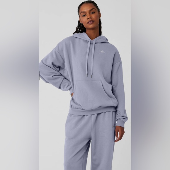 Accolade Hoodie and Accolade Straight Leg Sweatpants in Fog - Picture 1 of 2